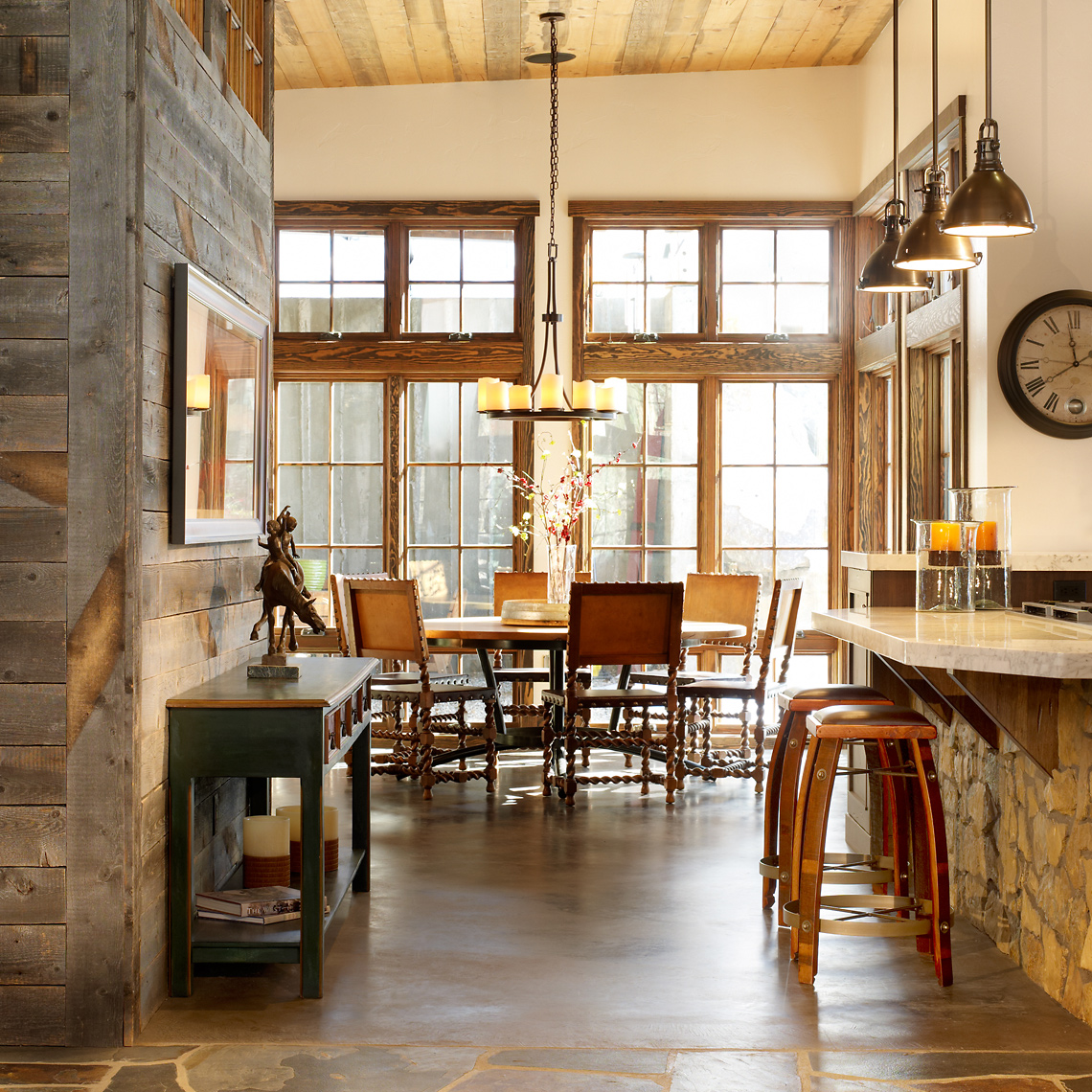 Kitchen Dining Detail, Hawkins Architecture, Steamboat Springs, Colorado/David Patterson Photography