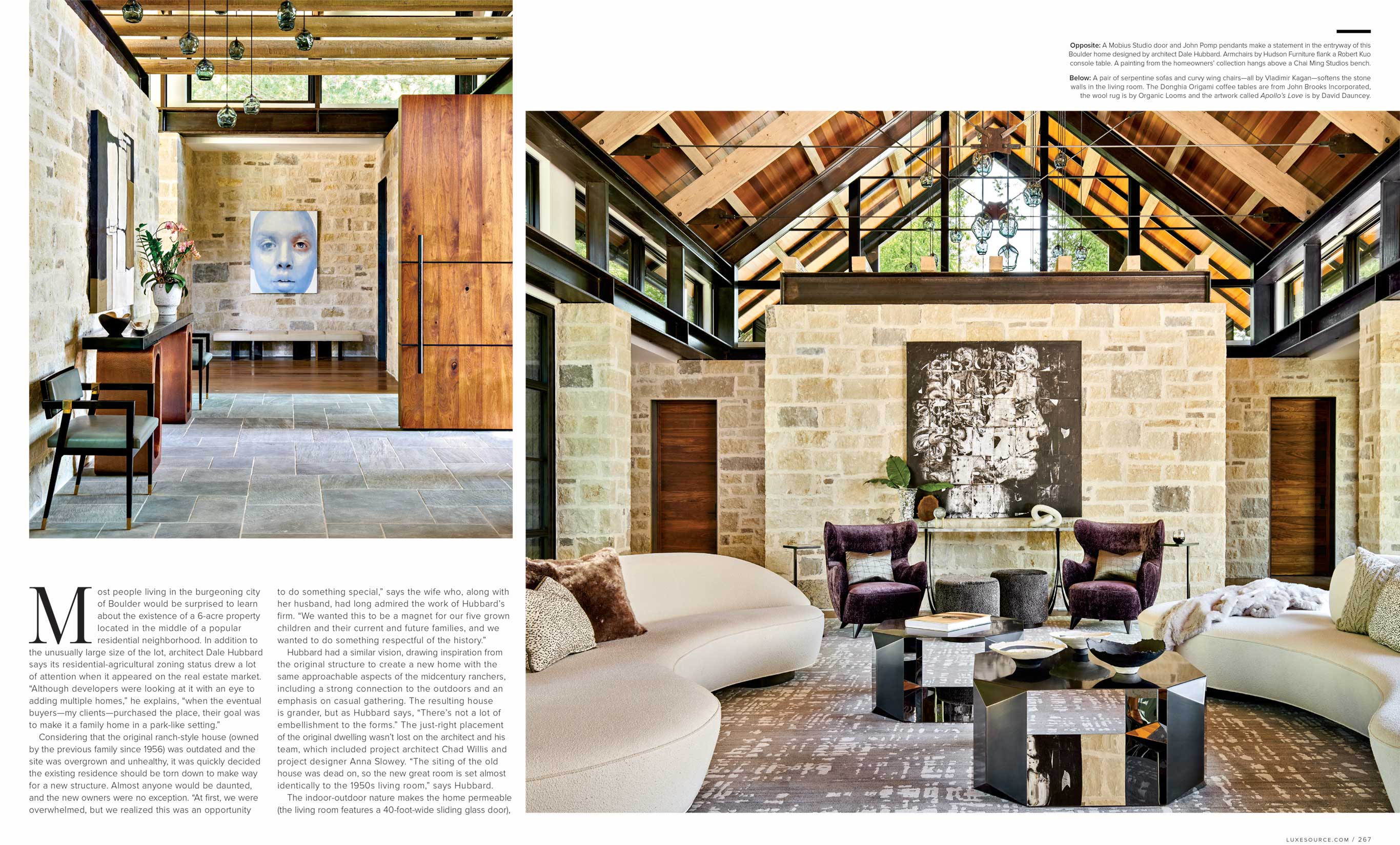 Luxe Magazine David Patterson Photography of Interior Design Architecture Colorado