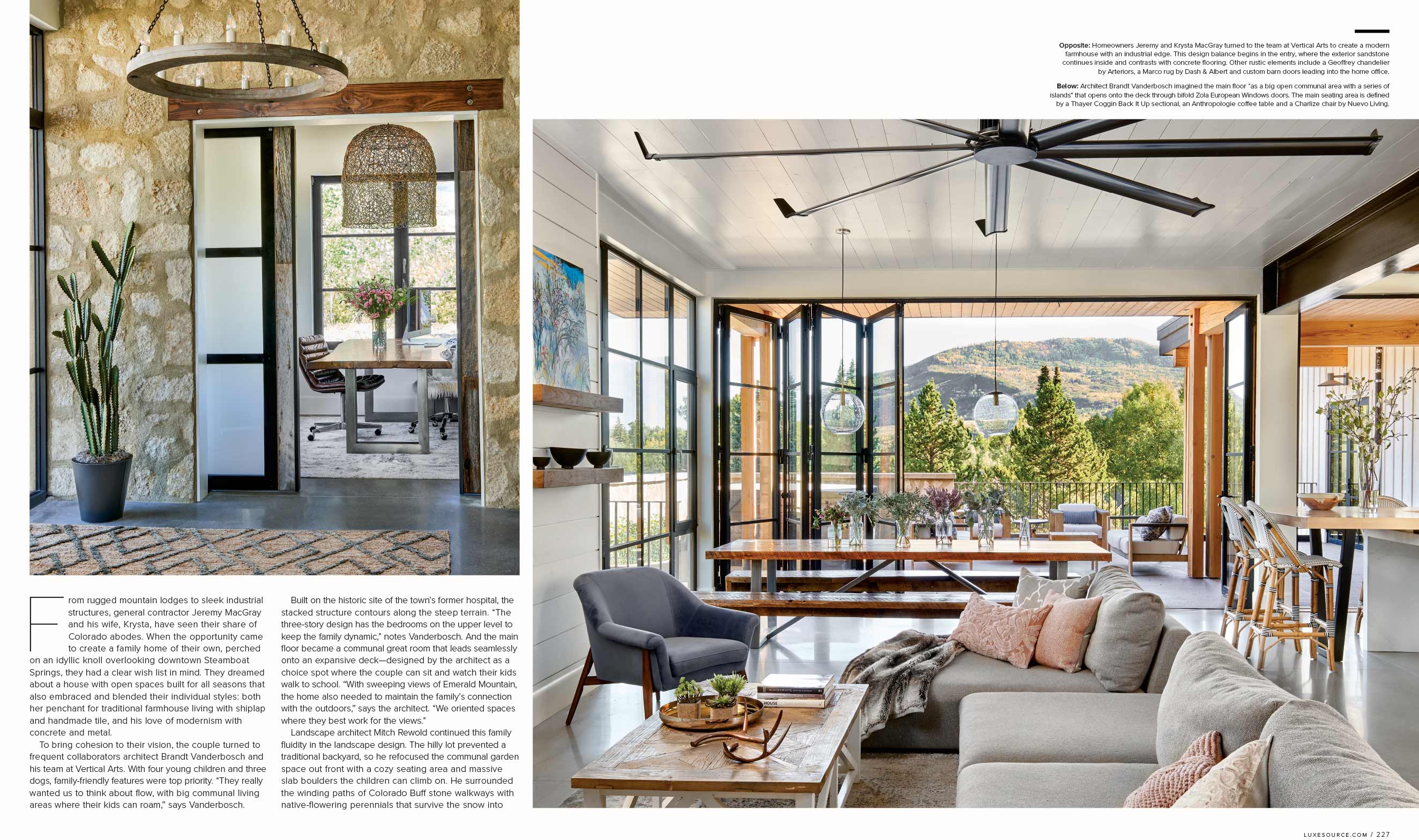 Luxe Magazine David Patterson Photography of Interior Design  Architecture  Steamboat Springs Colorado