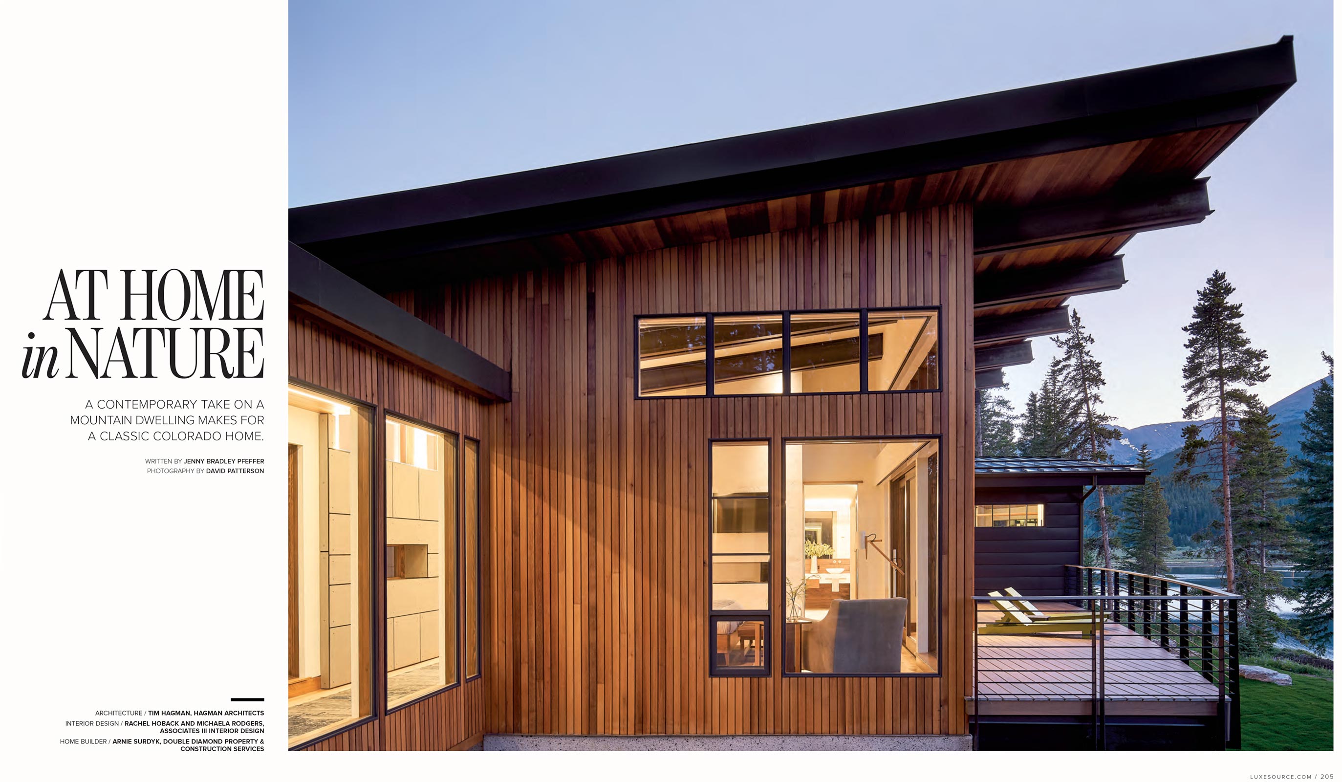 Luxe Magazine David Patterson Photography of Interior Design Architecture  Breckenridge Colorado