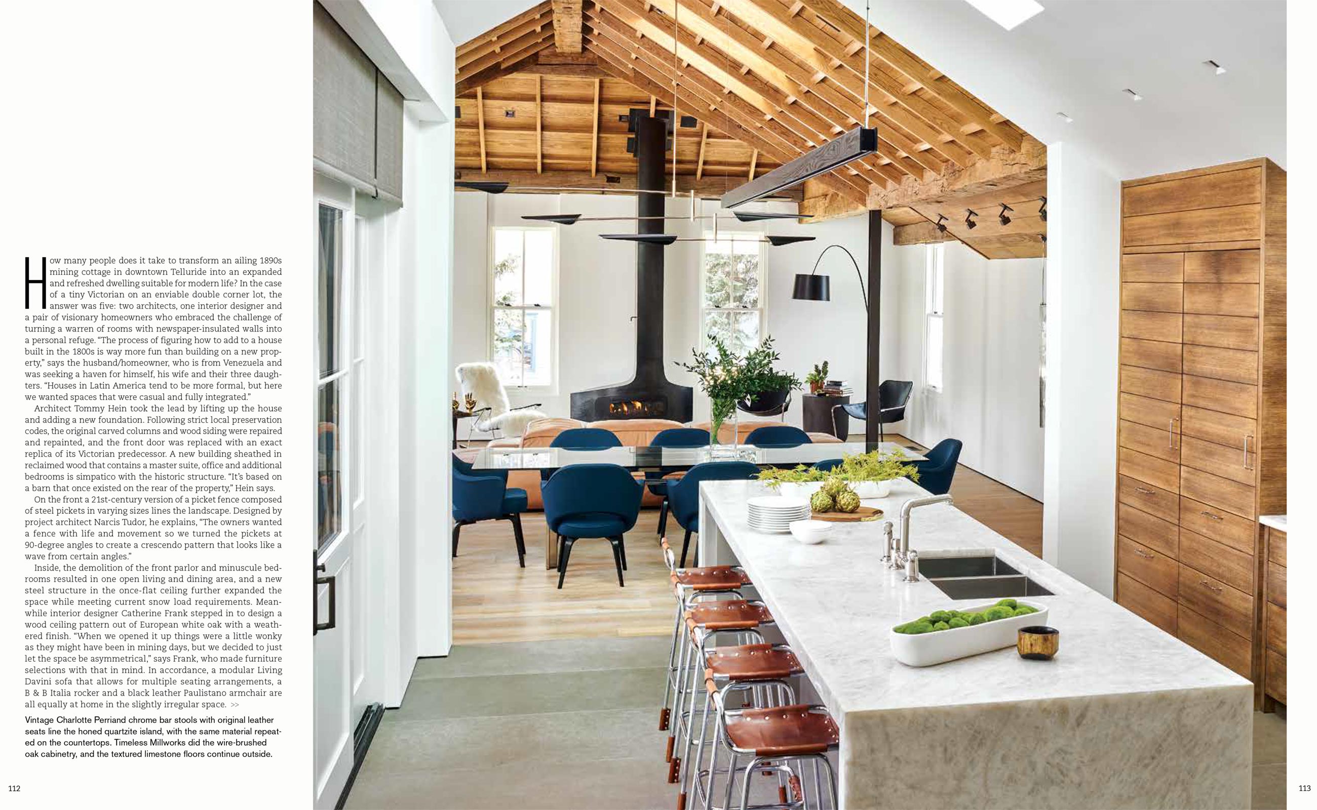 Mountain Living Magazine David Patterson Photography of Interior Design Architecture  Telluride  Colorado